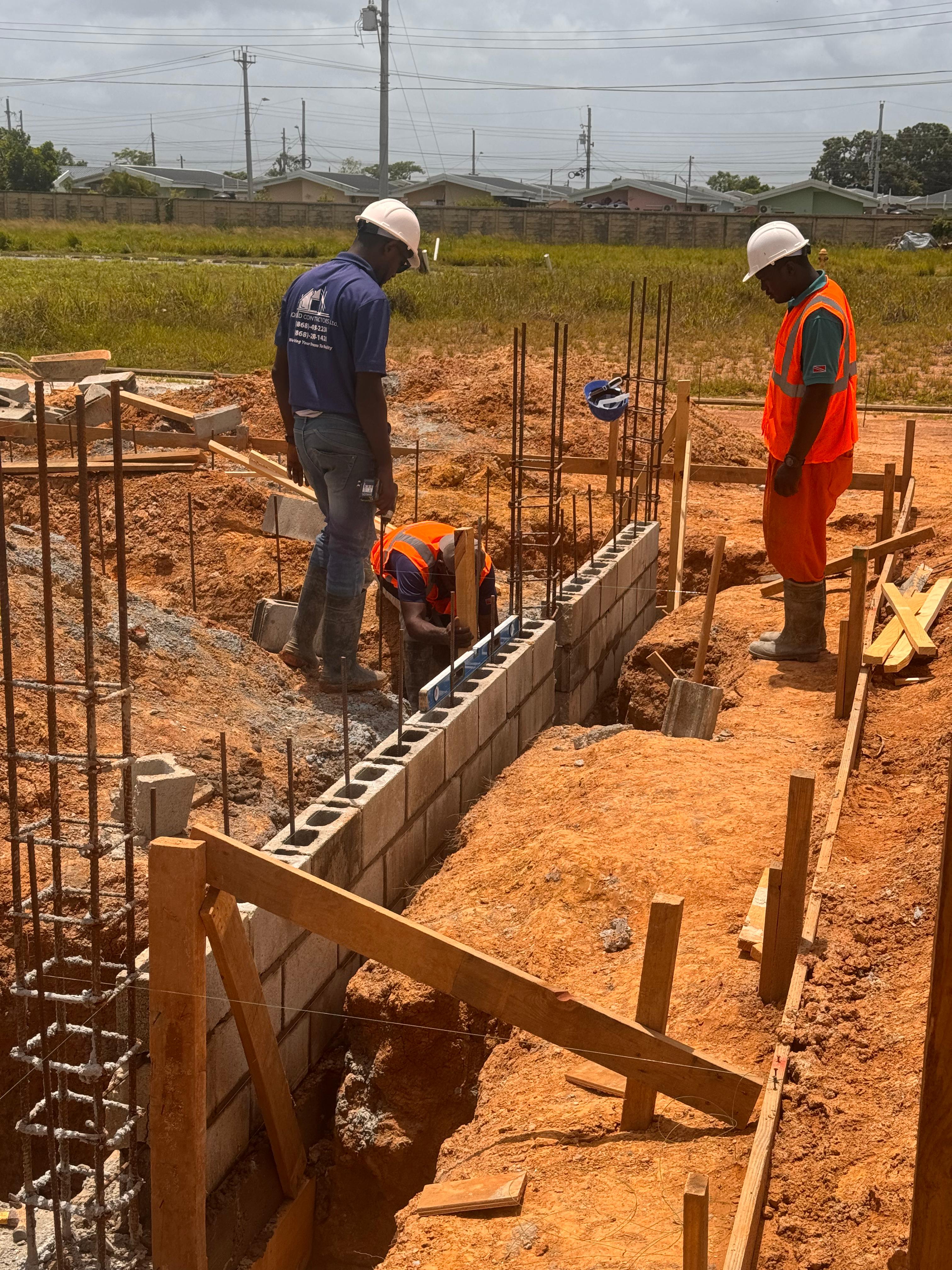 Liquid Contractors team working on a construction site