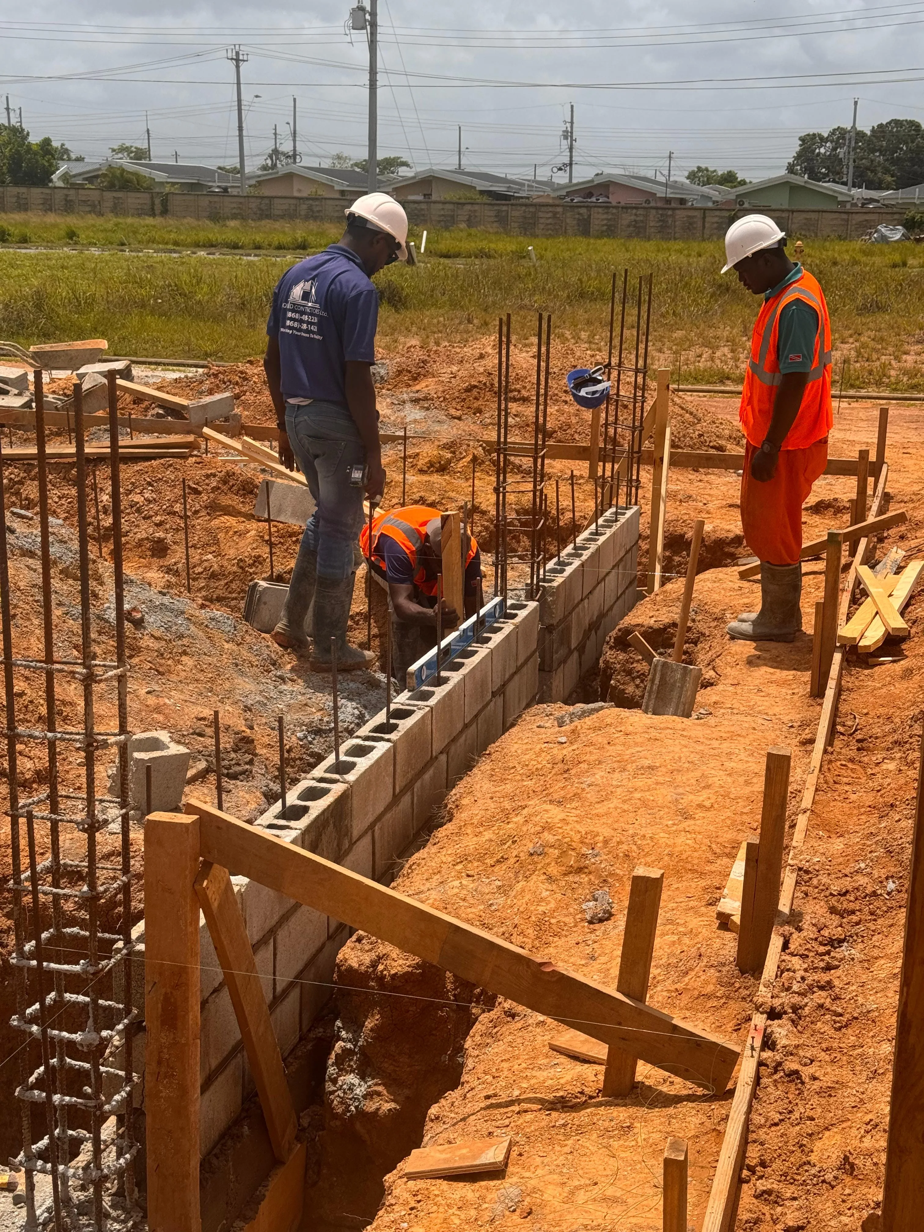 Liquid Contractors team working on a construction site